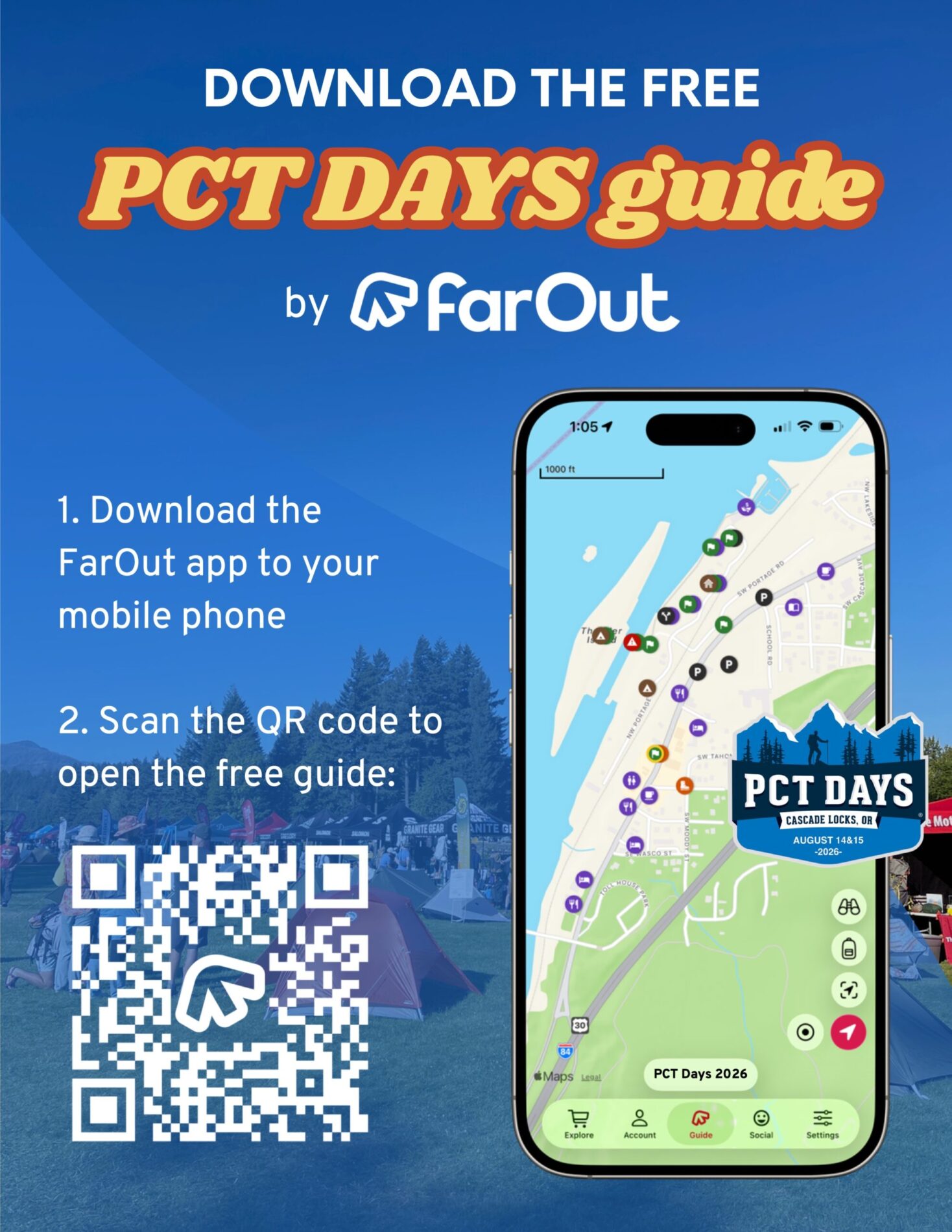 2026 FarOut PCT Days guide – flyer